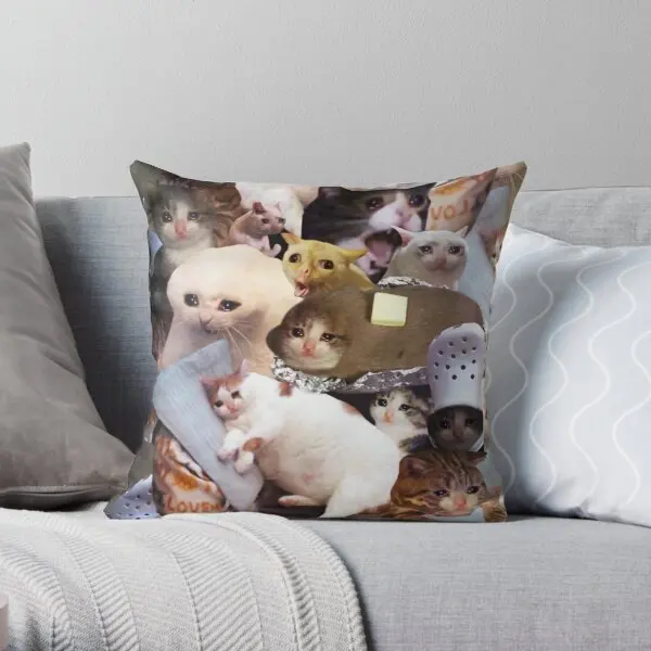 Crying Cat Memes Printing Throw Pillow Cover Polyester Peach Skin Waist Anime Fashion Fashion Comfort Pillows not include
Crying Cat Memes Printing Throw Pillow Cover Polyester Peach Skin Waist Anime Fashion Fashion Comfort Pillows not include