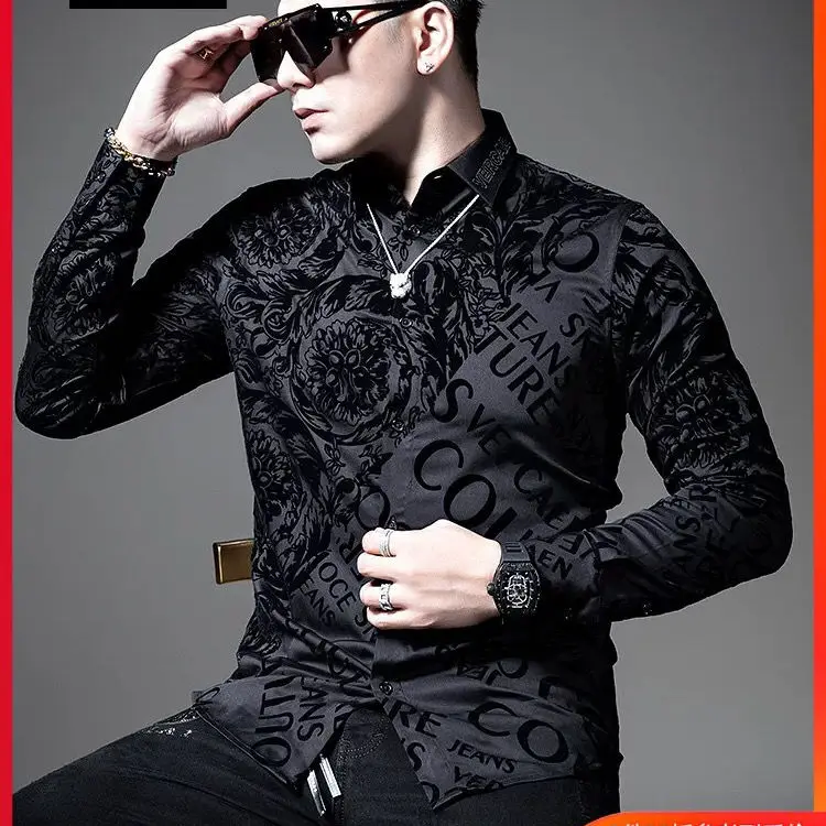 2021 men's spring shirt long sleeve trend stretch printing slim fit top autumn new casual men's shirt
2021 men's spring shirt long sleeve trend stretch printing slim fit top autumn new casual men's shirt