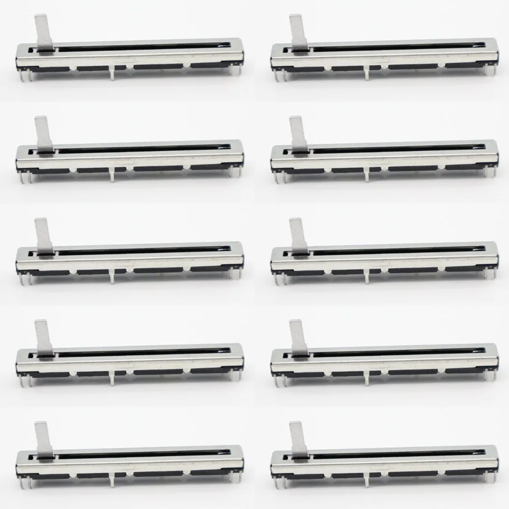 10pcs for Mickey MACKIE mixer fader potentiometer 75MM long double- D10K X2 D103 Potentiometer Stereo Slide 2-channel |
