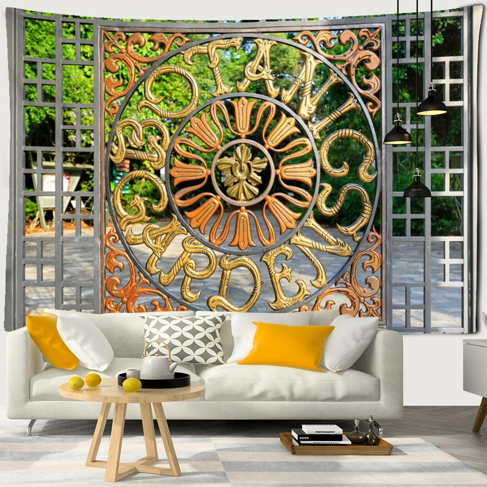 

Landschaft Außerhalb der Fenster Tapisserie Hause Dekoration Wand Hängen Hippie Mandala Bettdecke Böhmischen Kunst Wohnkultur