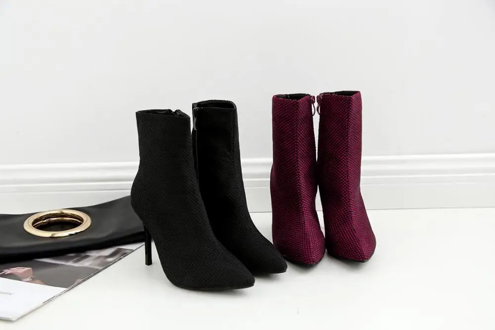 NIUFUNI 2019 Autumn High Heels Ankle Boots Fashion Pointed Toe Breathable Boots Ladies Sexy Stilettos Botas Mujer Women Shoes
NIUFUNI 2019 Autumn High Heels Ankle Boots Fashion Pointed Toe Breathable Boots Ladies Sexy Stilettos Botas Mujer Women Shoes