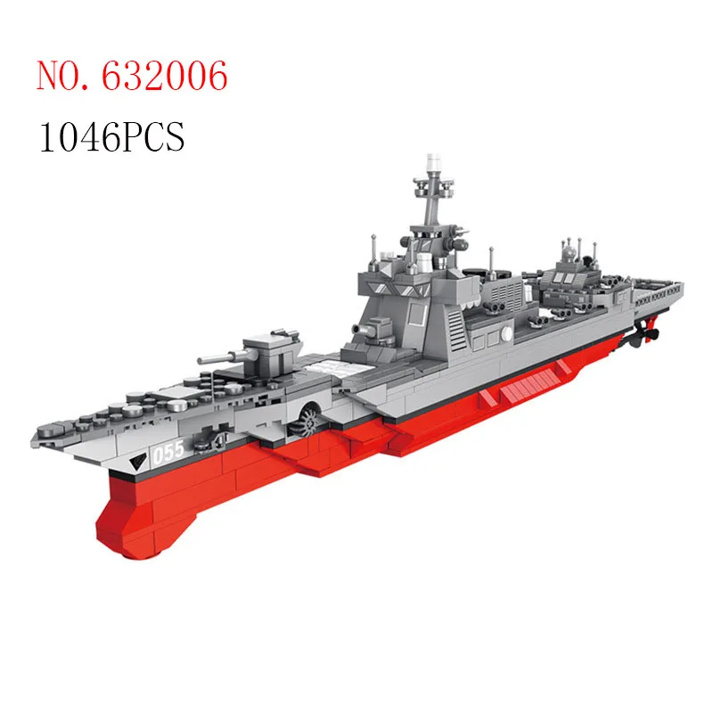 632006 1046pcs Military Toy 055 Missile Destroyer Set Building Blocks Assembled Educational Children's Toy Christmas Gift
632006 1046pcs Military Toy 055 Missile Destroyer Set Building Blocks Assembled Educational Children's Toy Christmas Gift