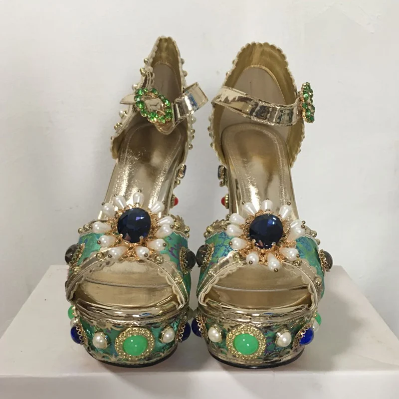 Green Luxury Satin Platform Sandals Woman Open Toe Rhinestone Diamond Studded High Heels Shoes Woman Sexy Wedding Shoes 42 Size
Green Luxury Satin Platform Sandals Woman Open Toe Rhinestone Diamond Studded High Heels Shoes Woman Sexy Wedding Shoes 42 Size