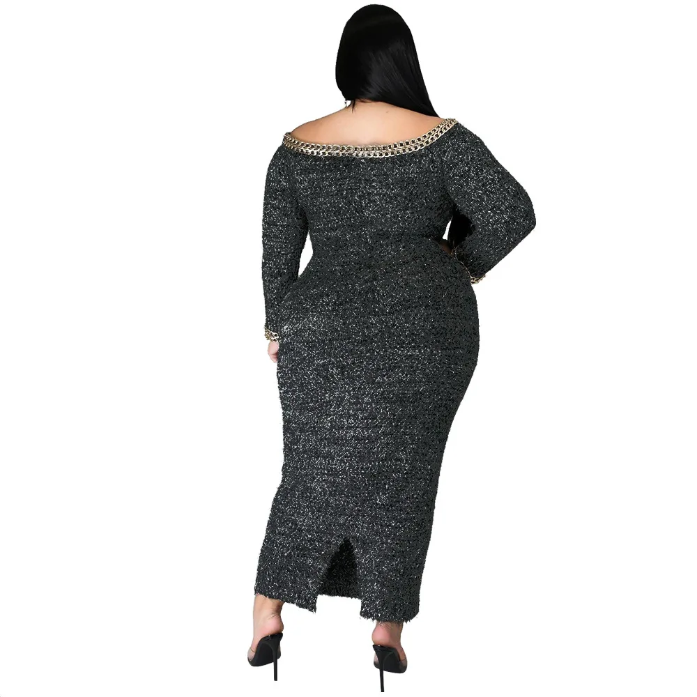 Fall Winter Plus Size XL-5XL Sexy Party Club Maxi Vestidos Women Long Dress Off Shoulder Patchwork Bodyocn Midi Long Dresses
Fall Winter Plus Size XL-5XL Sexy Party Club Maxi Vestidos Women Long Dress Off Shoulder Patchwork Bodyocn Midi Long Dresses