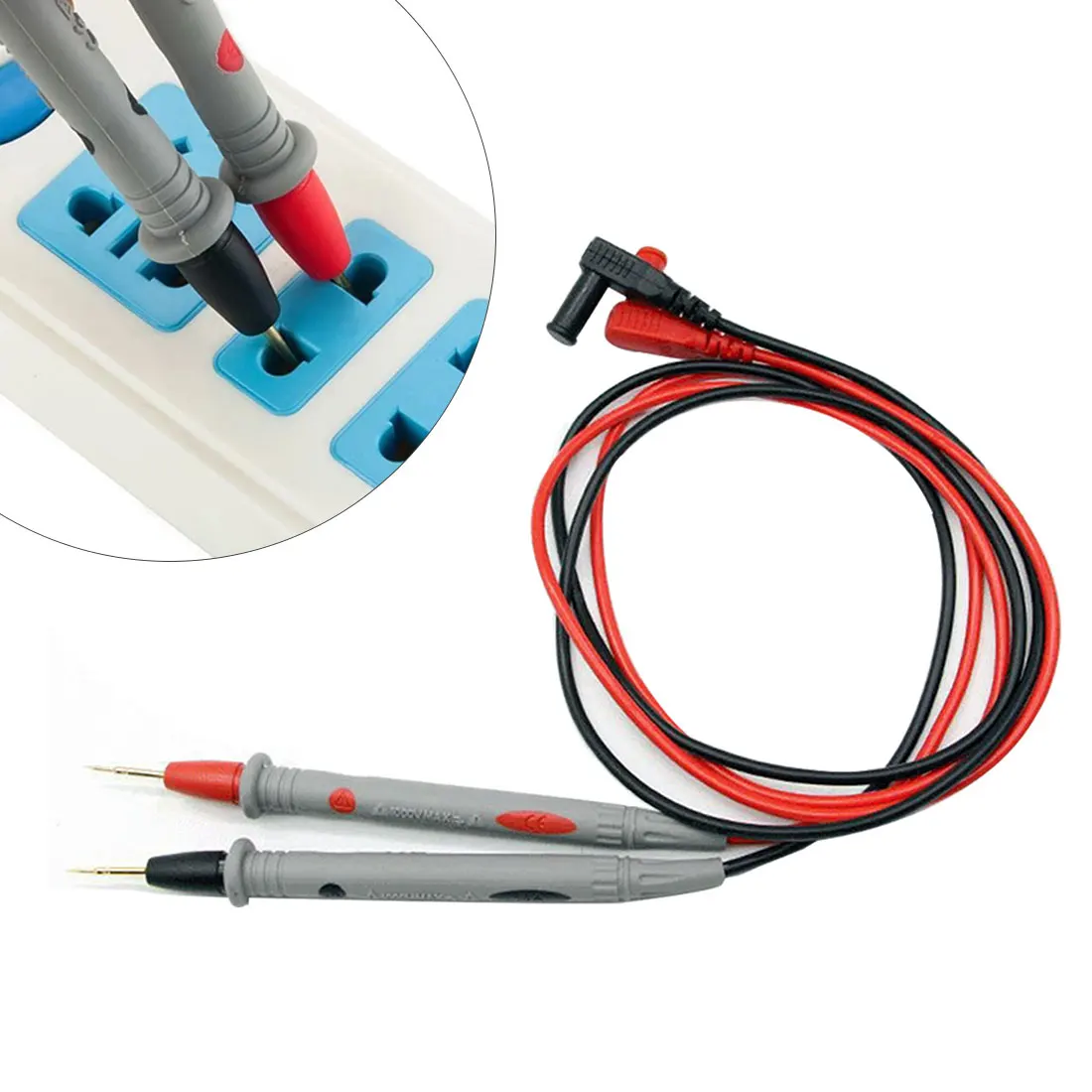 1 pair Digital Multimeter Probe Soft-silicone-wire Needle-tip Universal Test Leads with Alligator Clip For LED Tester Multimetro 
1 pair Digital Multimeter Probe Soft-silicone-wire Needle-tip Universal Test Leads with Alligator Clip For LED Tester Multimetro