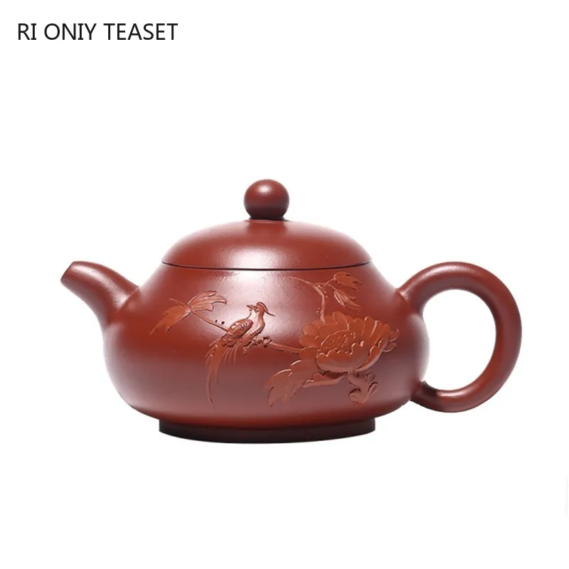

180 мл красивый чайник ручной работы Dahongpao, китайский исинский чайный горшок из фиолетовой глины, аксессуары для чайной церемонии, чайный наб...