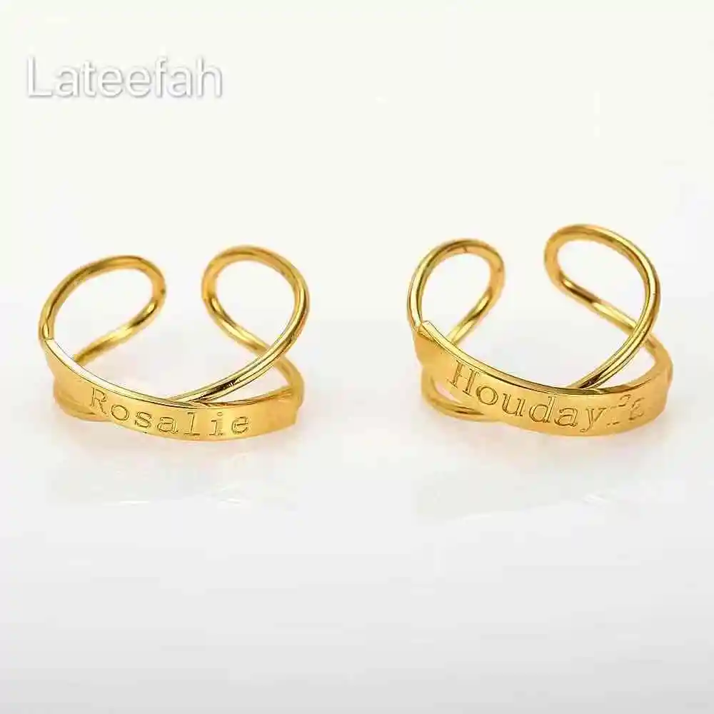 Lateefah Custom Personality Fashion Stainless Steel Double Name Ring Personalize Letter Gold Ring Nameplate Jewelry Gift
Lateefah Custom Personality Fashion Stainless Steel Double Name Ring Personalize Letter Gold Ring Nameplate Jewelry Gift