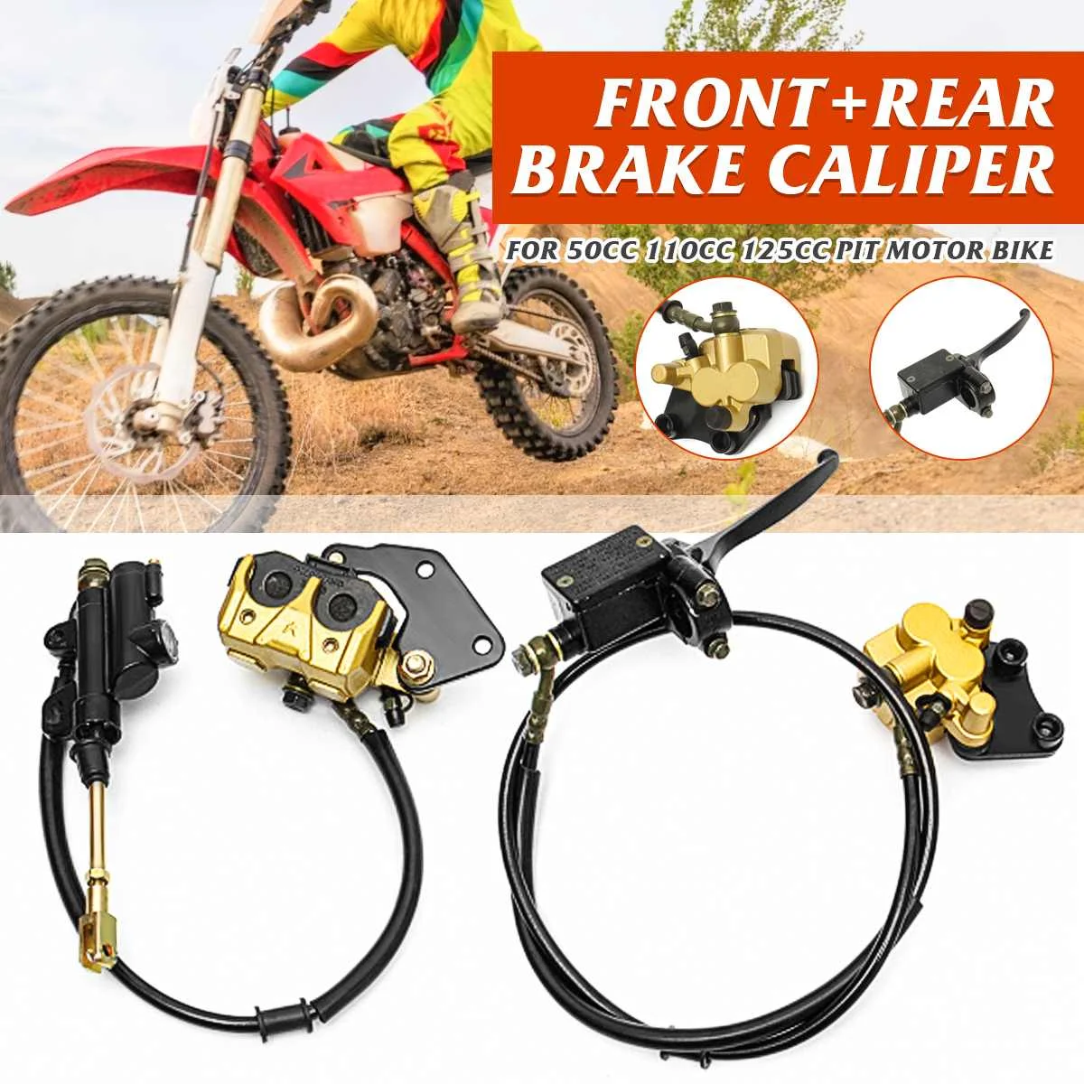 12mm Motorcycle Front & Rear Brake Caliper Set Classic Pit Bike 50cc 110cc 125cc Pitbike Motorbike Brakes Caliper PB37
12mm Motorcycle Front & Rear Brake Caliper Set Classic Pit Bike 50cc 110cc 125cc Pitbike Motorbike Brakes Caliper PB37