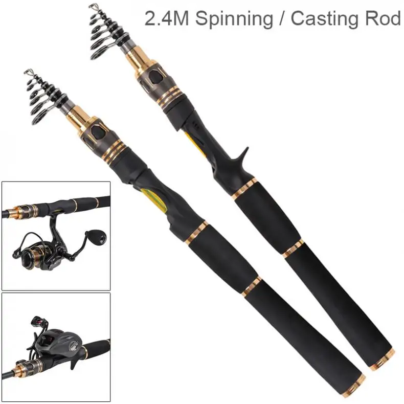 1.8m/2.4m Carbon Fiber Lure Fishing Rod Power M Ultra Short 8 Section Spinning / Casting Fishing Pole Hot Slae Lure Fishing Rods
1.8m/2.4m Carbon Fiber Lure Fishing Rod Power M Ultra Short 8 Section Spinning / Casting Fishing Pole Hot Slae Lure Fishing Rods