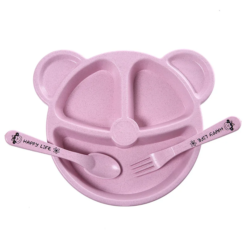 3pcs/set Wheat Straw Tableware Cartoon Bear Children Dishes Kids Dinner Plate Baby Plate Fork Spoon Baby Eating Dinnerware Set
3pcs/set Wheat Straw Tableware Cartoon Bear Children Dishes Kids Dinner Plate Baby Plate Fork Spoon Baby Eating Dinnerware Set