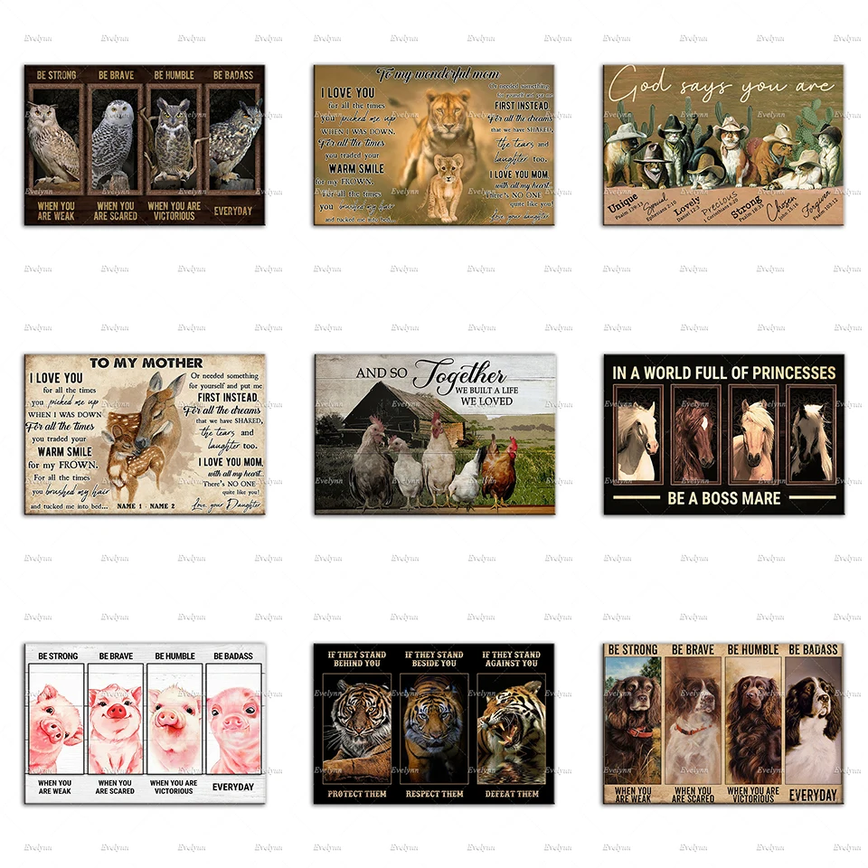 Animal Lovers Retro Poster Strong When You Are Weak Be Brave When You Are Scared Wall Art Prints Home Decor Canvas Unique Gift
Animal Lovers Retro Poster Strong When You Are Weak Be Brave When You Are Scared Wall Art Prints Home Decor Canvas Unique Gift
