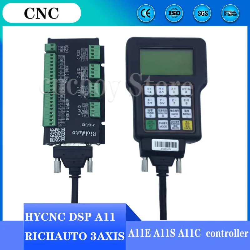 RichAuto-DSP A11 CNC A11S /A11E /A11C motion controller for 3-axis remote control of CNC engraving and cutting
RichAuto-DSP A11 CNC A11S /A11E /A11C motion controller for 3-axis remote control of CNC engraving and cutting
