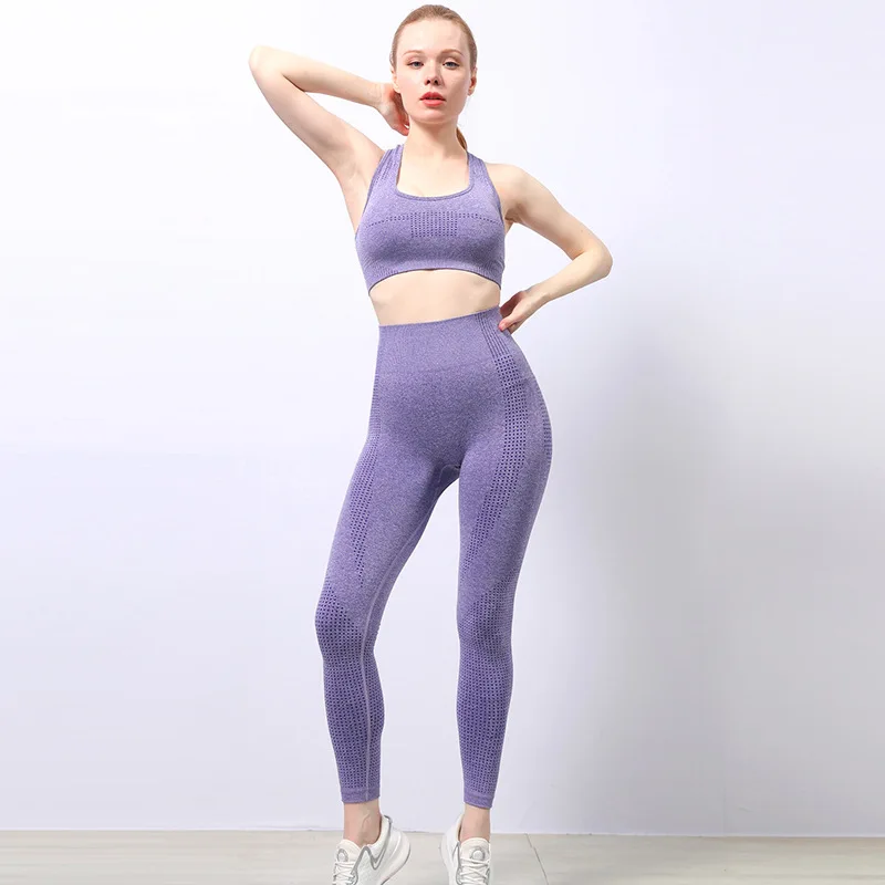 Yoga Suit Ladies 2-Piece Tights + Elastic Sports Bra Ladies Workout Wear Fitness Sportswear Workout Seamless Sportswear
Yoga Suit Ladies 2-Piece Tights + Elastic Sports Bra Ladies Workout Wear Fitness Sportswear Workout Seamless Sportswear
