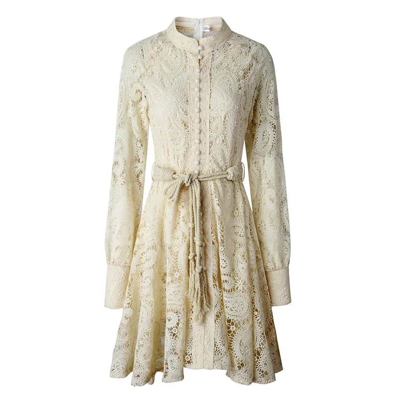 DEAT Women Solid Color Embroidery Bandage High Waist Dress New Stand Neck Long Sleeve Slim Fit Fashion Tide Summer 2021 7E1037
DEAT Women Solid Color Embroidery Bandage High Waist Dress New Stand Neck Long Sleeve Slim Fit Fashion Tide Summer 2021 7E1037