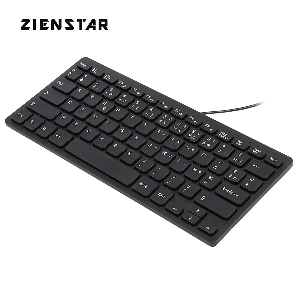 ZIENSTAR AZERTY French Letter Ultra -thin Design Mini USB Wired Keyboard for Computer
ZIENSTAR AZERTY French Letter Ultra -thin Design Mini USB Wired Keyboard for Computer