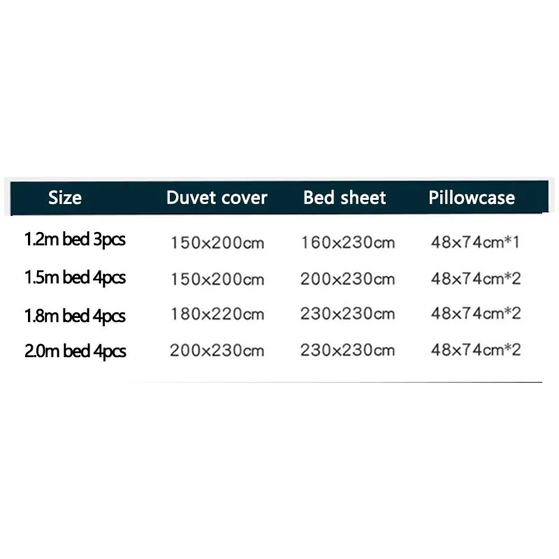 

2020 New 3/4 pcs Duvet Cover Set Comforter Printing Bedding Set Quilt Cover Bed Sheet Pillowcase for 1.2m/1.5m/1.8m/2.0m Bed