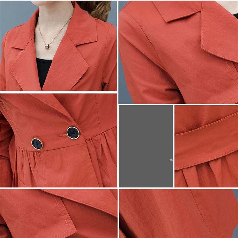 Spring Autumn New Female Trench Coat Korean Loose Long Sleeve Temperament Thin Windbreaker Women Fashion Long Outwear Tide D3499
Spring Autumn New Female Trench Coat Korean Loose Long Sleeve Temperament Thin Windbreaker Women Fashion Long Outwear Tide D3499
