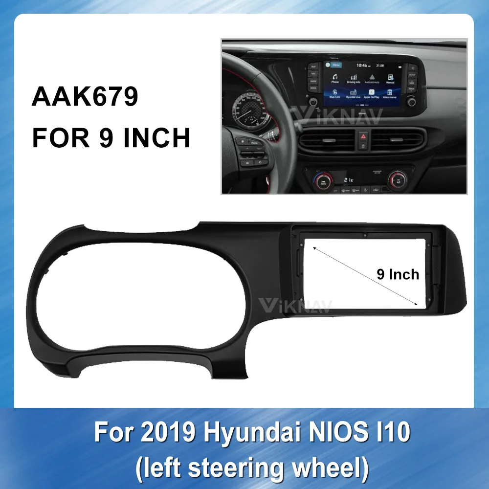 9 дюймов для HYUNDAI NISO I-10 2019 (слева) автомобильная стереосистема DVD Радио Fascia Для