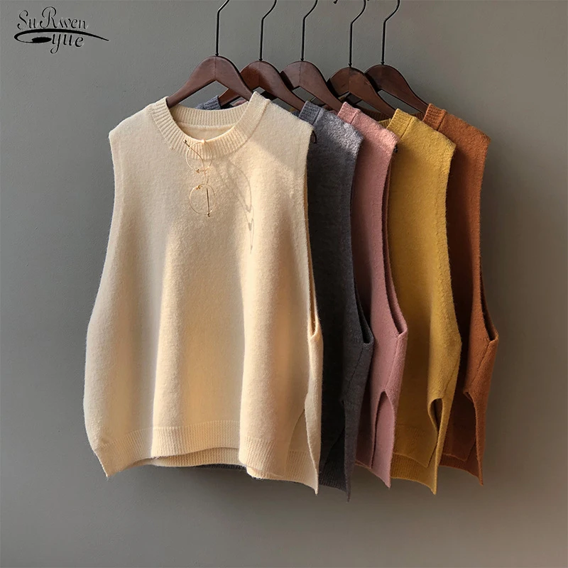 Женский вязаный пуловер, однотонный джемпер без рукавов, Осень-зима 2021 г., 16430
Женский вязаный пуловер, однотонный джемпер без рукавов, Осень-зима 2021 г., 16430