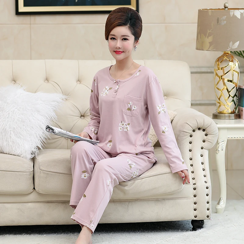 New Autumn Pijama Knitted Cotton Women Pajamas Set Long Sleeve Casual Plus Size M-4XL 2Pcs/set Pyjamas Female Sleepwear Suit 
New Autumn Pijama Knitted Cotton Women Pajamas Set Long Sleeve Casual Plus Size M-4XL 2Pcs/set Pyjamas Female Sleepwear Suit