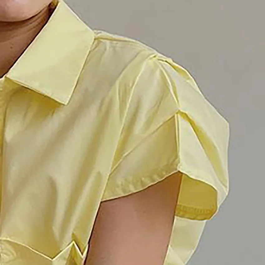 2021 New Yellow Batwing Sleeve Women Shirts Summer Loose Single Breasted Double Pockets Blouse Female Elegant Lace-Up Solid Tops
2021 New Yellow Batwing Sleeve Women Shirts Summer Loose Single Breasted Double Pockets Blouse Female Elegant Lace-Up Solid Tops