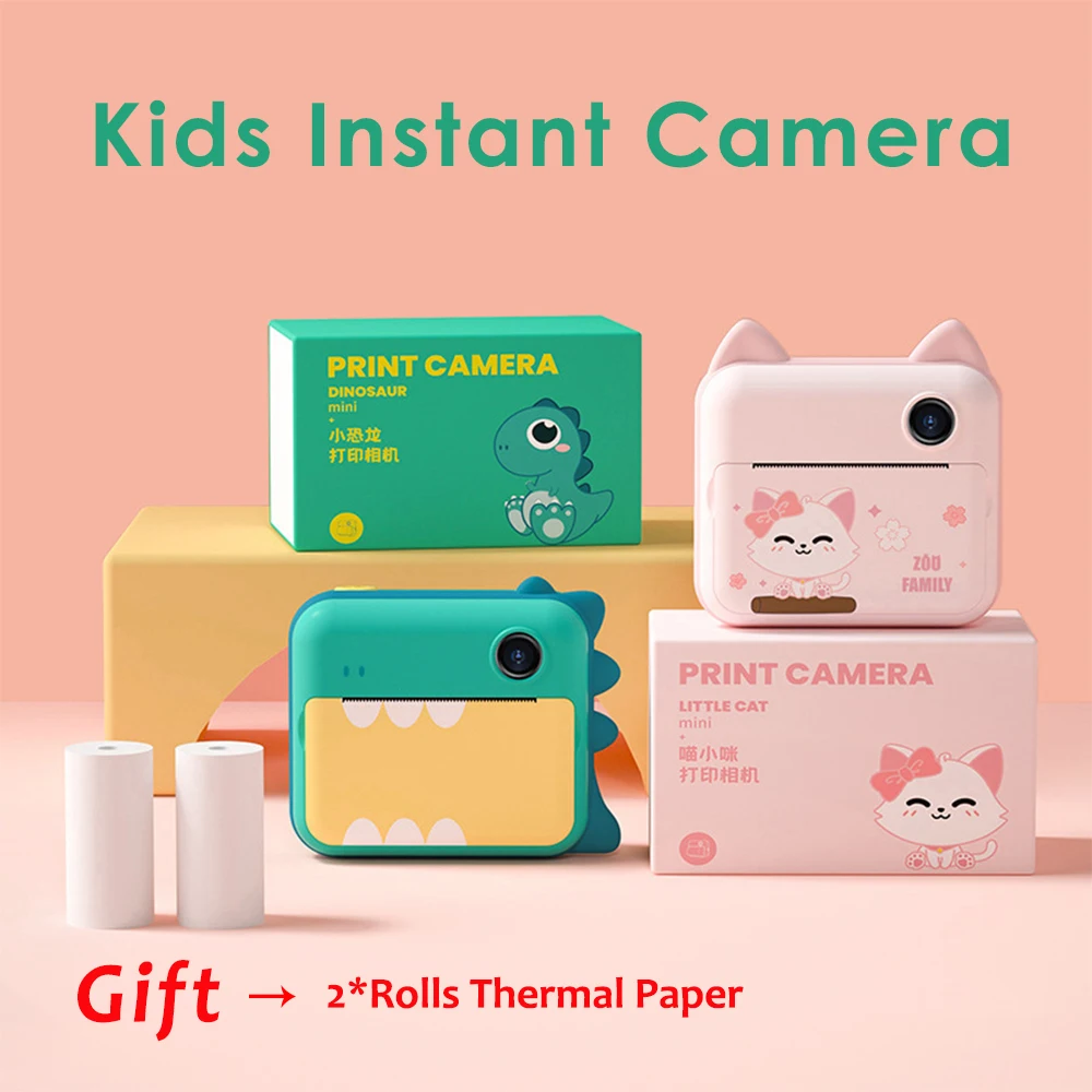 

Instant Printer Camera WIFI HD 1080P 200dpi Children Digital Kids Gift Thermal Photo Paper mini Small portable Impresora