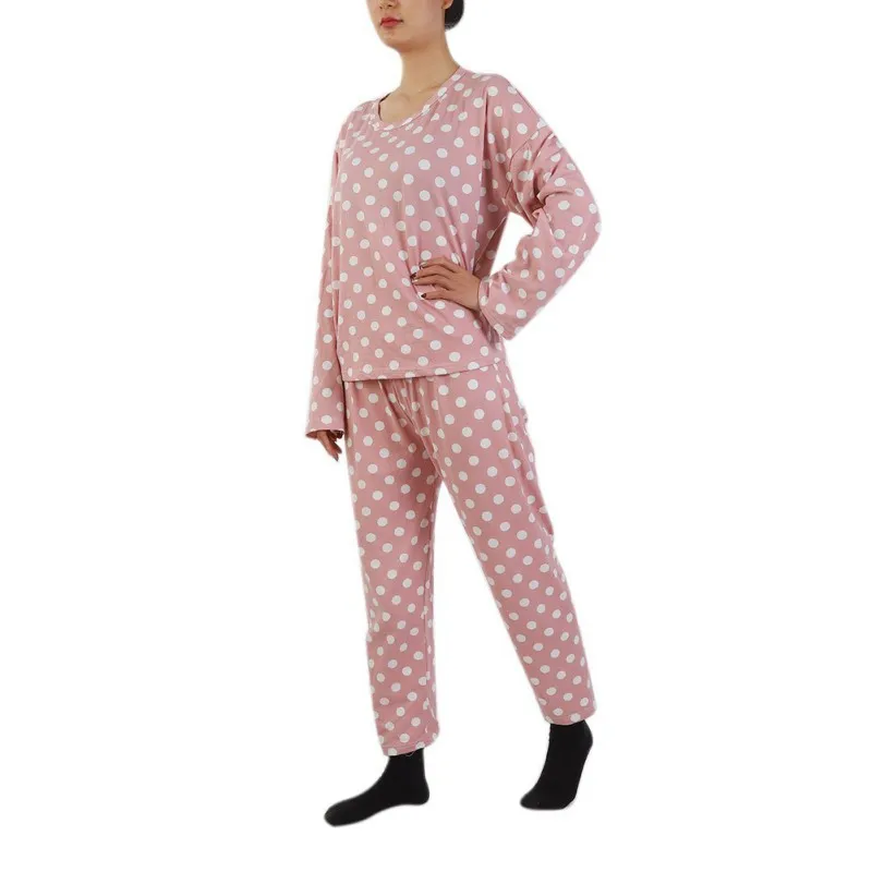 Women Sleepwear Ladies Cute Polka Dot Print Long Sleeve Pyjamas Set Top Trousers Pajamas Fashion Pyjamas Set
Women Sleepwear Ladies Cute Polka Dot Print Long Sleeve Pyjamas Set Top Trousers Pajamas Fashion Pyjamas Set