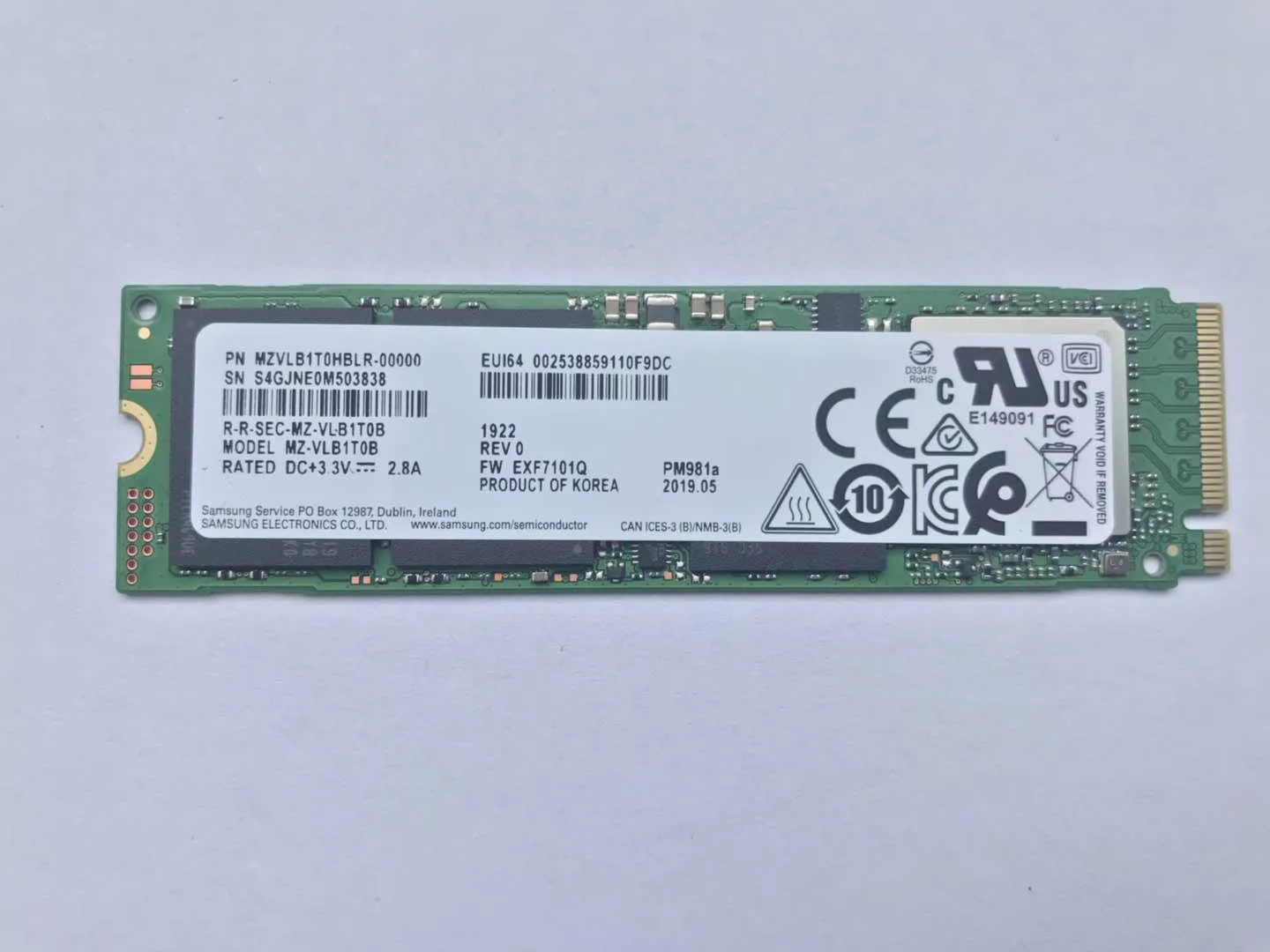 1TB SSD M.2 PM981 981A 256GB Solid State Hard Disk M2 SSD NVMe PCIe 3.0 x4 NVMe TLC PM for Laptop
1TB SSD M.2 PM981 981A 256GB Solid State Hard Disk M2 SSD NVMe PCIe 3.0 x4 NVMe TLC PM for Laptop
