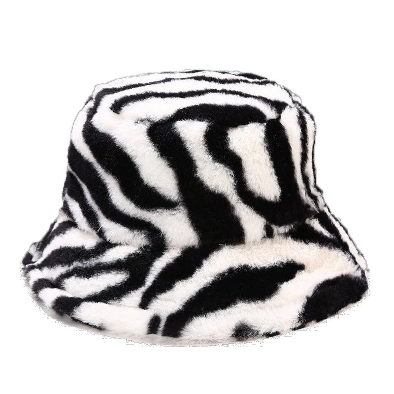 Fluffy Fisherman Hat Faux Fur Warm Bucket Hats For Women Girl Colorful Zebra Stripes Print Plush velvet Winter Hat Bob Panama
Fluffy Fisherman Hat Faux Fur Warm Bucket Hats For Women Girl Colorful Zebra Stripes Print Plush velvet Winter Hat Bob Panama