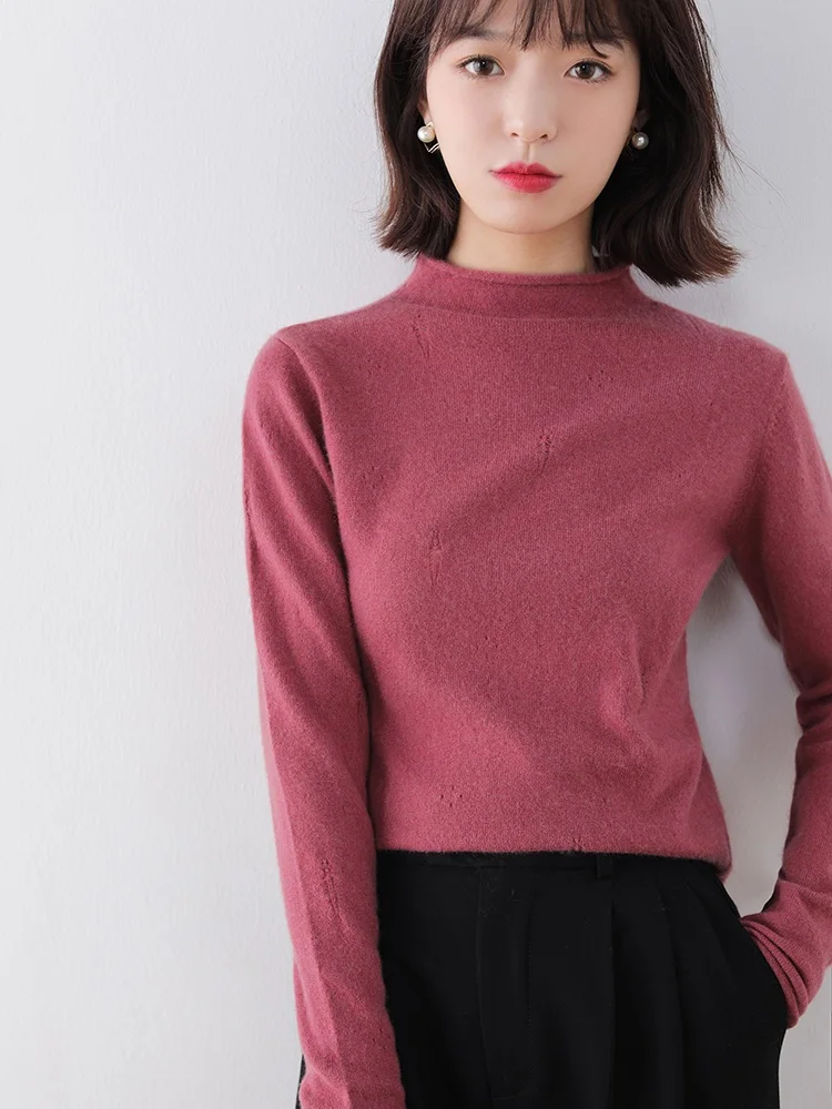 Semi-High Court collar sweater autumn and winter New cashmere base sweater thin inner pullover large size sweater
Semi-High Court collar sweater autumn and winter New cashmere base sweater thin inner pullover large size sweater