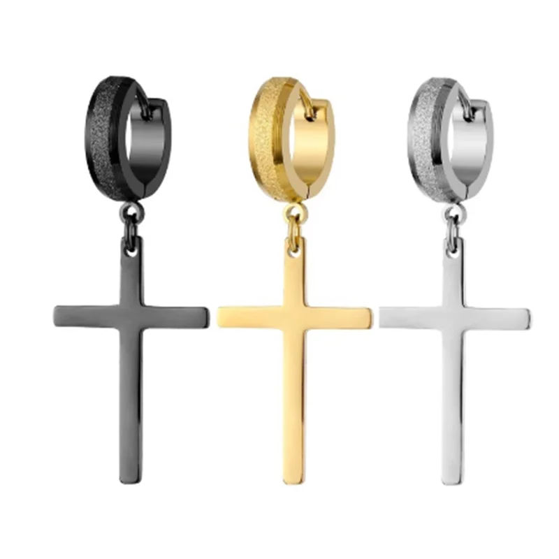 Simple Cross Dangle Earrings For Men Women Gothic Punk Rock Style Stainless Steel Unisex Drop Small Earrings wholesale
Simple Cross Dangle Earrings For Men Women Gothic Punk Rock Style Stainless Steel Unisex Drop Small Earrings wholesale