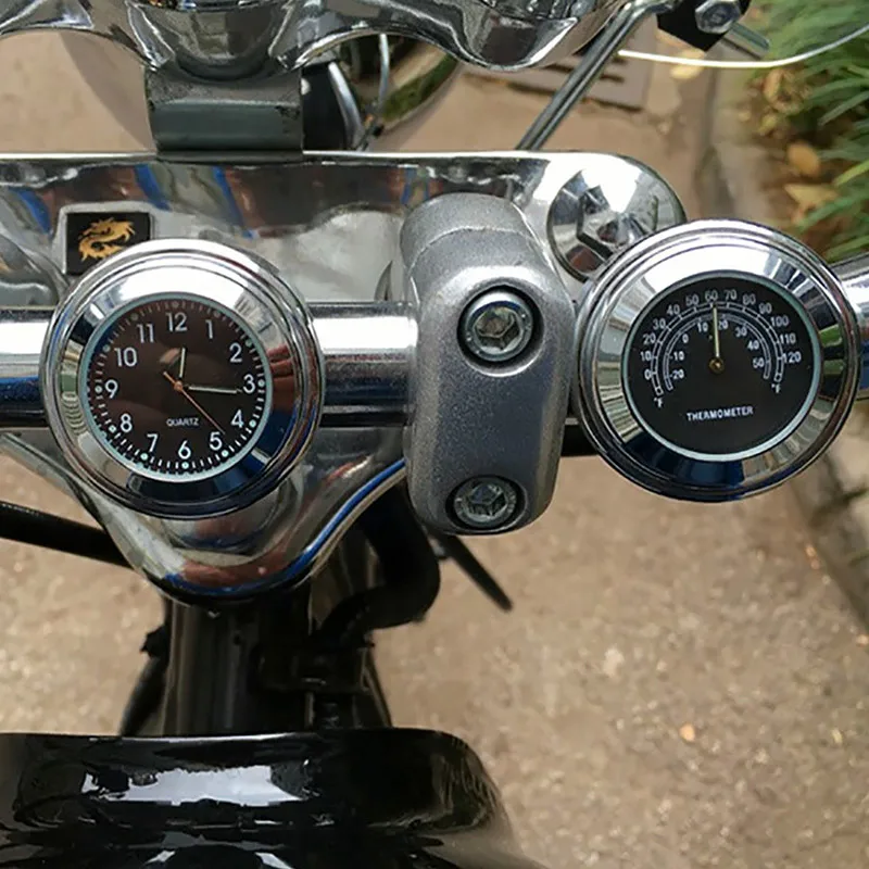 Motorcycle 7/8 Handlebar Thermometer Waterproof Compact Aluminum Alloy Durable Handlebar Gauge Motorcycles Accessories
Motorcycle 7/8 Handlebar Thermometer Waterproof Compact Aluminum Alloy Durable Handlebar Gauge Motorcycles Accessories