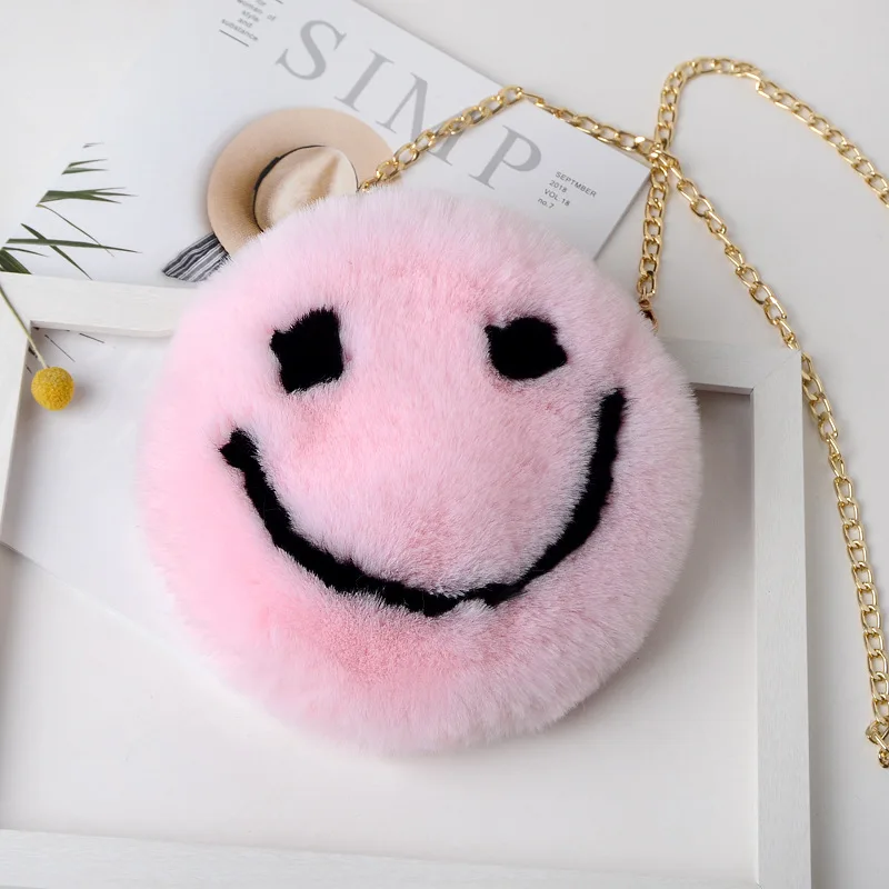Female Girls Winter Furry Smile Purse Handbags Faux Fur Smiley Ladies Small Shoulder Bag Soft Plush Women Chain Crossbody Bags
Female Girls Winter Furry Smile Purse Handbags Faux Fur Smiley Ladies Small Shoulder Bag Soft Plush Women Chain Crossbody Bags