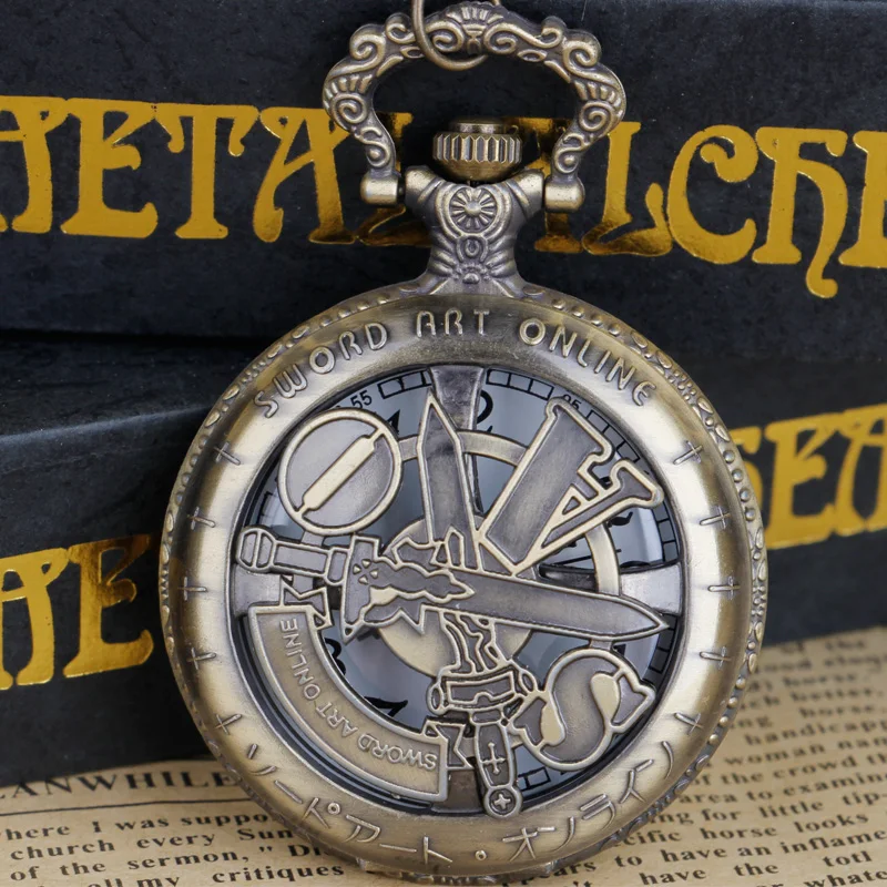 New Fashion Old Antique Bronze Sword Art Design Steampunk Pocket Watch With Necklace Chain TD2102
New Fashion Old Antique Bronze Sword Art Design Steampunk Pocket Watch With Necklace Chain TD2102
