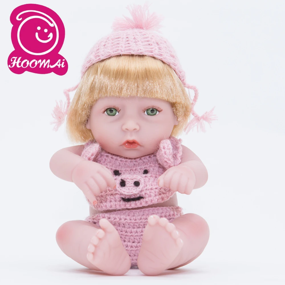 

10" Mini Baby Bebe Reborn Dolls Realistic Lifelike Full Silicone Vinyl Newborn Babies Toy Kids Birthday Christmas Gift 25 CM