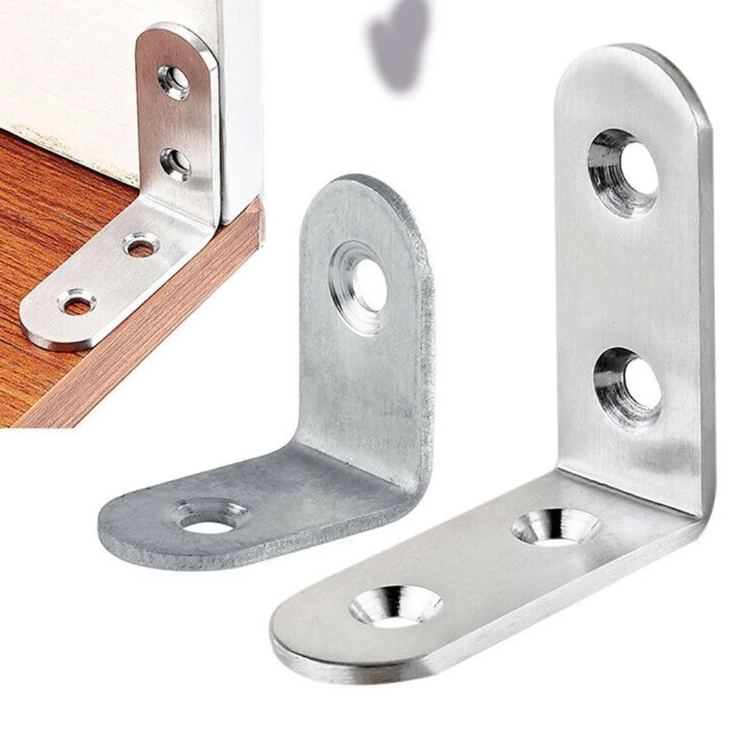 Stainless Steel Right Angle Bracket Corner Brace Joint Shelf Support L Shape Fasteners Protector Supporting Furniture Hardware
Stainless Steel Right Angle Bracket Corner Brace Joint Shelf Support L Shape Fasteners Protector Supporting Furniture Hardware