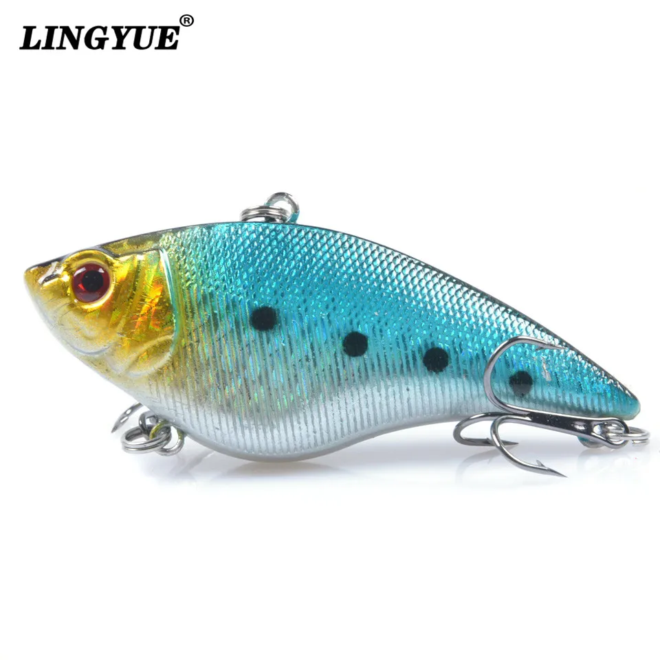 

New Arrival 1pcs Fishing Lures Lifelike VIB bait Artificial Make Crankbait Hard Baits 3D Eyes 5 colors Available Fishing Tackle