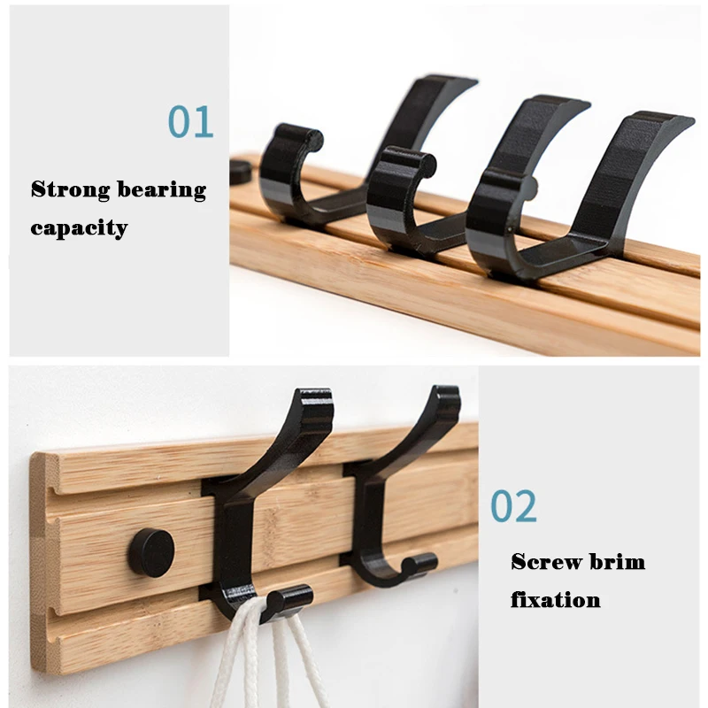 Simple Wall Mounted Coat Rack with Removable Hoooks Moisture Resistance Household CLH@8
Simple Wall Mounted Coat Rack with Removable Hoooks Moisture Resistance Household CLH@8