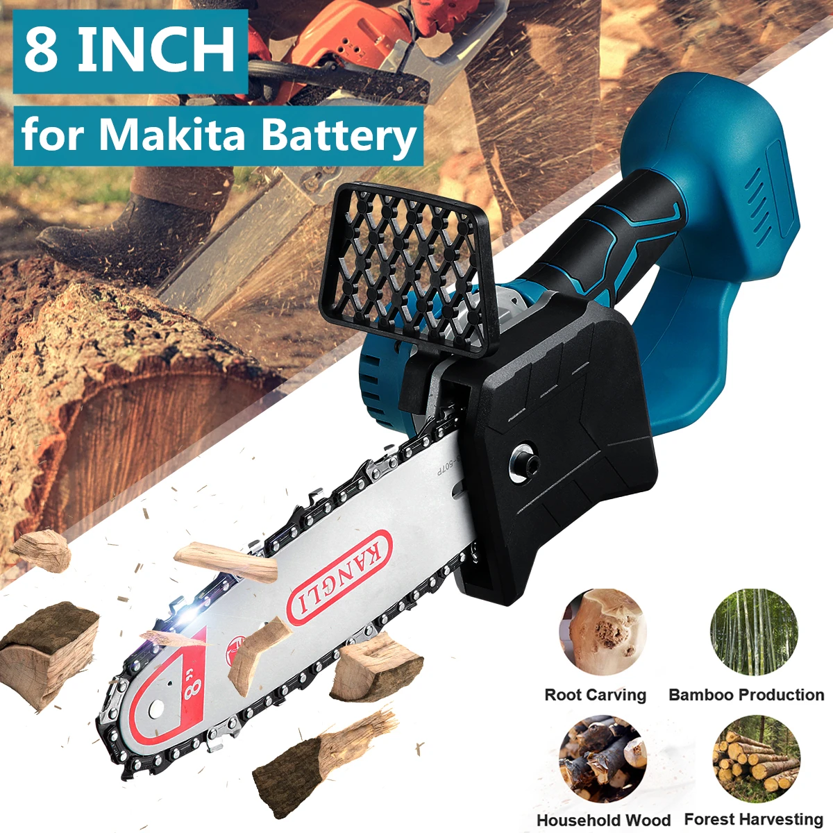 8 Inch Brushless Electric Chainsaw Cordless Pruning Saw Rechargeable Woodwork Cutter Garden Logging for Makita 18-21V Battery
8 Inch Brushless Electric Chainsaw Cordless Pruning Saw Rechargeable Woodwork Cutter Garden Logging for Makita 18-21V Battery
