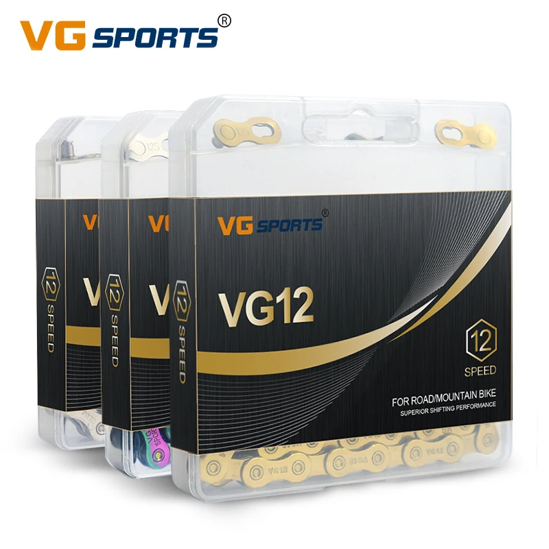 VG Sports Bike Chain 12 Speed Velocidade MTB Road Bike Chain Gold Silver 12s 126L System Connector Links Bicycle Parts
VG Sports Bike Chain 12 Speed Velocidade MTB Road Bike Chain Gold Silver 12s 126L System Connector Links Bicycle Parts