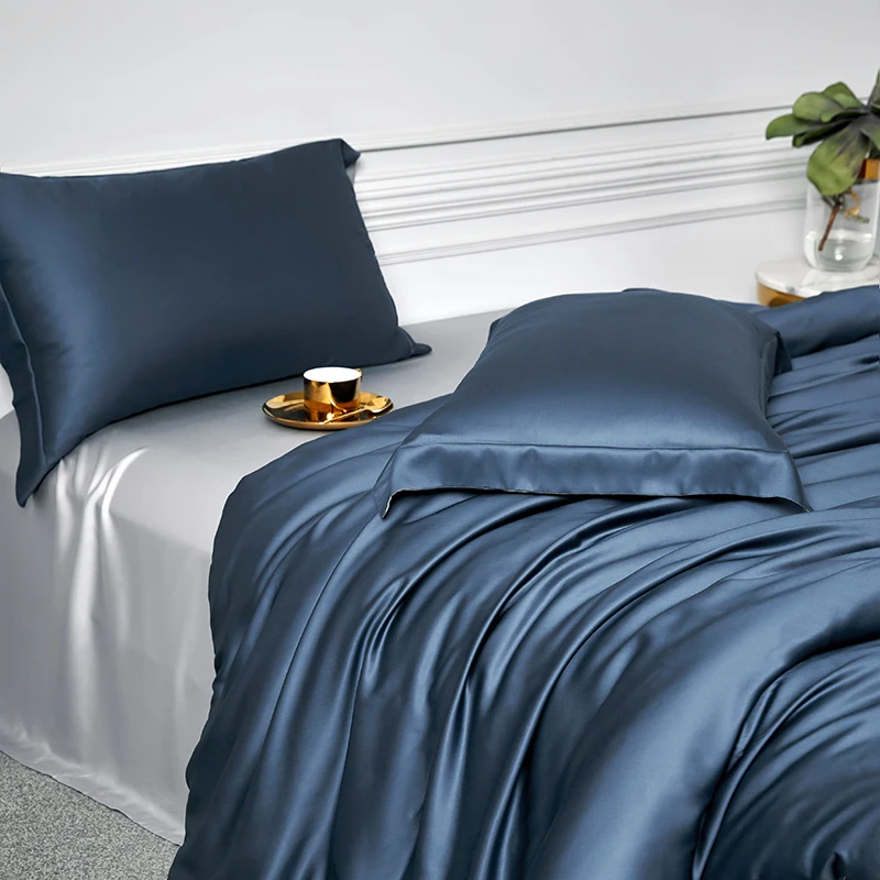 Sondeson Noble Men 100% Silk Bedding Set Top Grade Silk Blue Gray Duvet Cover Flat Sheet Pillowcase Double Queen King For Sleep
Sondeson Noble Men 100% Silk Bedding Set Top Grade Silk Blue Gray Duvet Cover Flat Sheet Pillowcase Double Queen King For Sleep