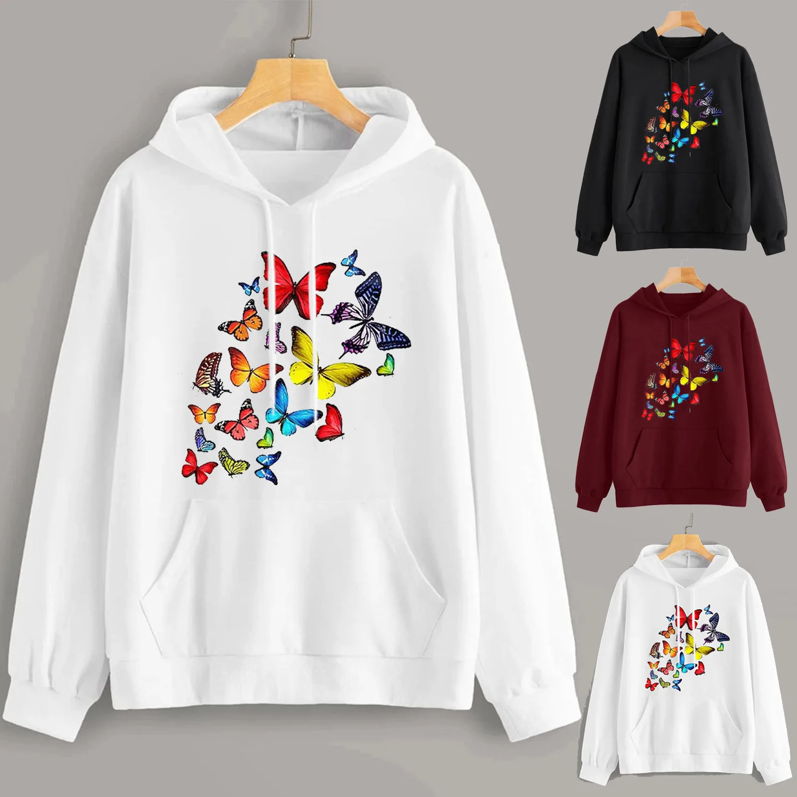2021 Hoodies Autumn Casual Colorful Butterfly Printing Pullover Hooded Pocket Long Sleeve Oversized Sweatshirts Sudadera Mujer
2021 Hoodies Autumn Casual Colorful Butterfly Printing Pullover Hooded Pocket Long Sleeve Oversized Sweatshirts Sudadera Mujer