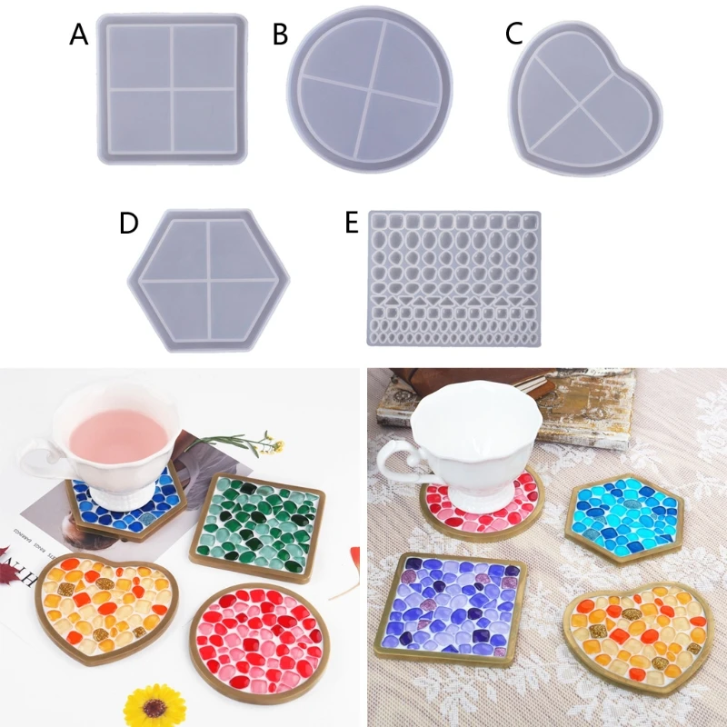 Handmade Mosaic-Coasters for Drinks Resin Casting Molds DIY Round Mosaic-Stone Coaster Silicone Resin Mold Craft Tools
Handmade Mosaic-Coasters for Drinks Resin Casting Molds DIY Round Mosaic-Stone Coaster Silicone Resin Mold Craft Tools