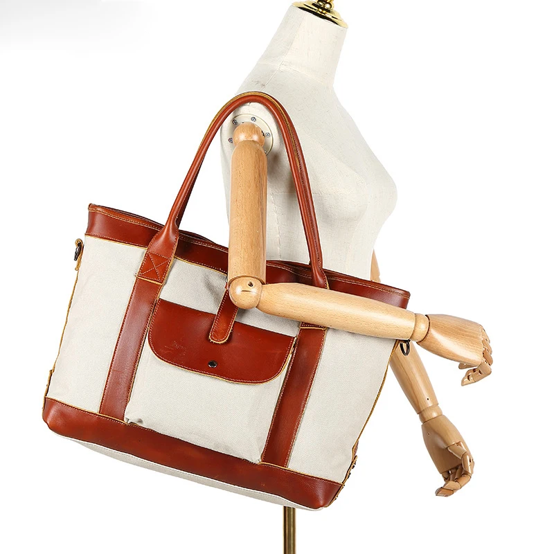 2020 women's bag casual handbag waterproof canvas diagonal bag with first layer leather solid color shoulder bag women bag
2020 women's bag casual handbag waterproof canvas diagonal bag with first layer leather solid color shoulder bag women bag