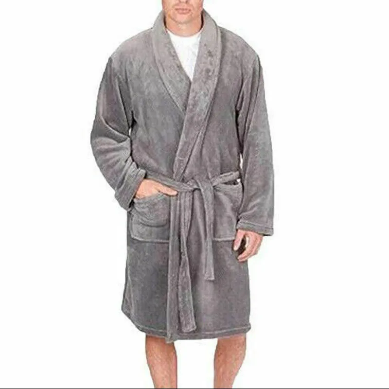 2019 New Winter Warm Bathrobe men robe sleepwear Long Sleeve Soft Lengthened Plush bata kimono bath robe mens With Belt
2019 New Winter Warm Bathrobe men robe sleepwear Long Sleeve Soft Lengthened Plush bata kimono bath robe mens With Belt