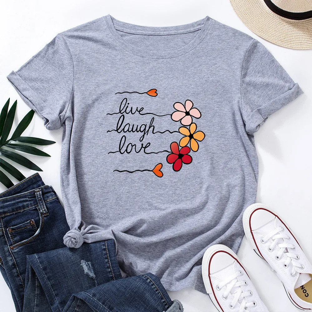 Plus Size Graphic T Shirts New Flower Print TShirt Women 100%Cotton Tops O Neck Short Sleeve Tees Summer T-Shirt Women Shirts
Plus Size Graphic T Shirts New Flower Print TShirt Women 100%Cotton Tops O Neck Short Sleeve Tees Summer T-Shirt Women Shirts
