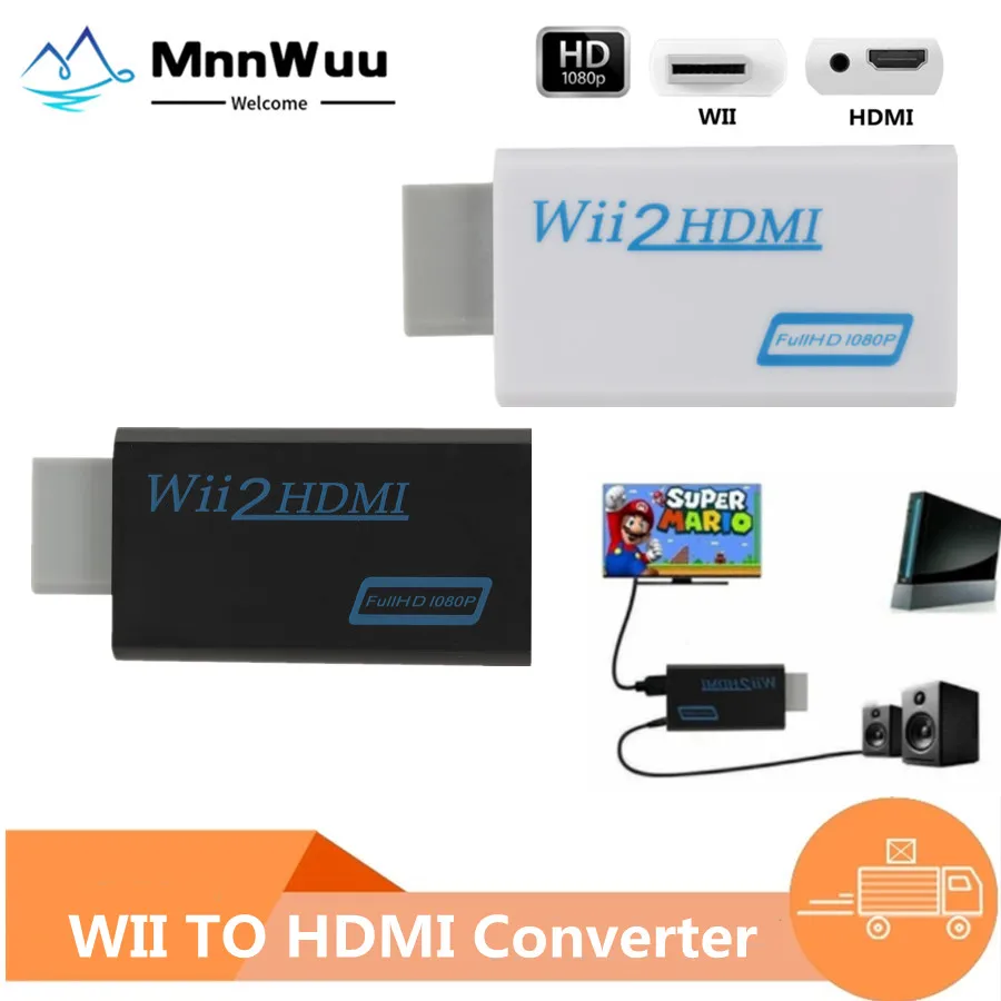 Full HD 1080P Wii to HDMI-compatible Converter Adapter Wii2HDMI-compatible Converter 3.5mm Audio for PC HDTV Monitor Display
Full HD 1080P Wii to HDMI-compatible Converter Adapter Wii2HDMI-compatible Converter 3.5mm Audio for PC HDTV Monitor Display