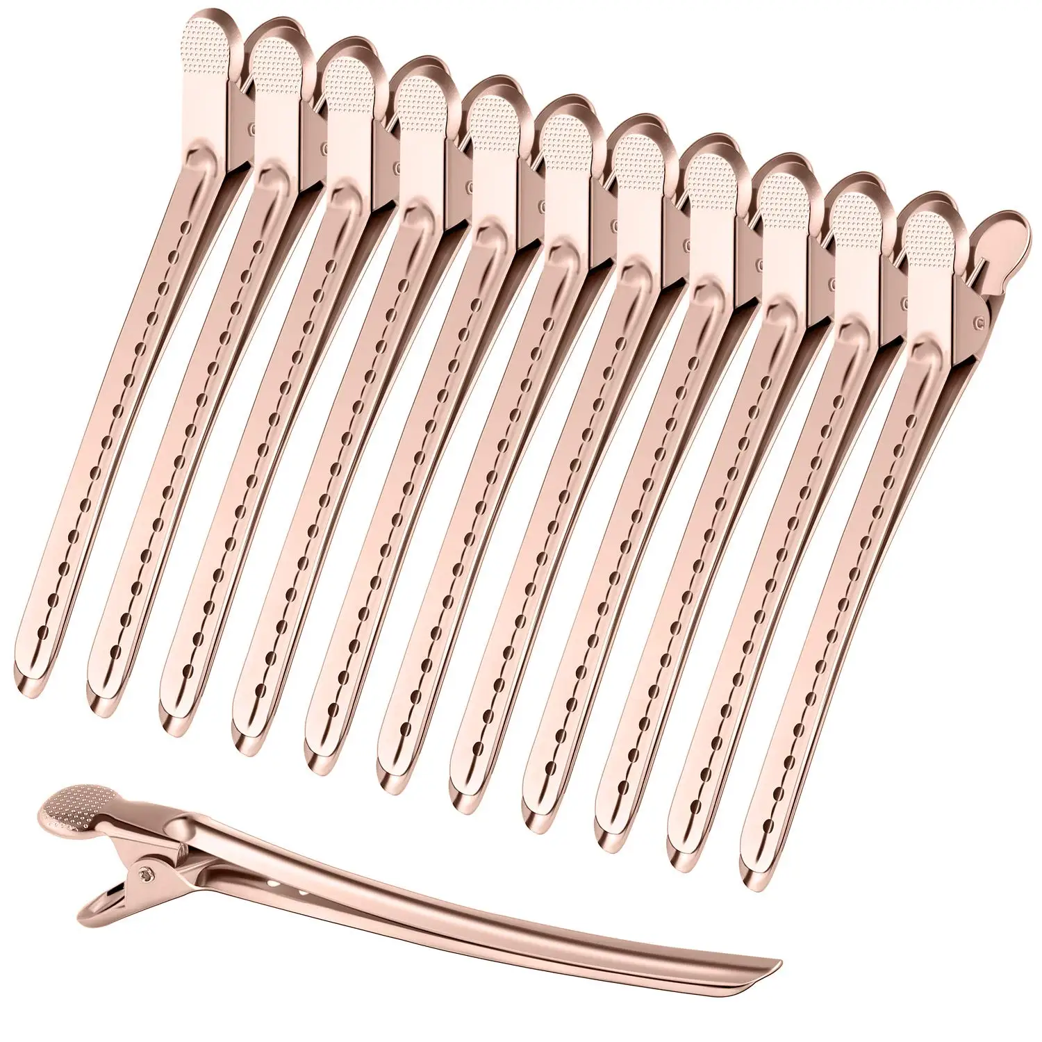 12pcs Crocodile Leather Hairpin Duck Bill Hairpin Rust-proof Metal Hairpin With Holes For Women Hair Clips Salon Hair Styling
12pcs Crocodile Leather Hairpin Duck Bill Hairpin Rust-proof Metal Hairpin With Holes For Women Hair Clips Salon Hair Styling