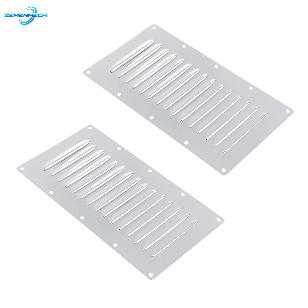 2X Boat Accessories Stainless Steel Rectangular Venting Panel Air Vent Louver Grille Ventilation Louvered Ventilator Grill Cover
2X Boat Accessories Stainless Steel Rectangular Venting Panel Air Vent Louver Grille Ventilation Louvered Ventilator Grill Cover