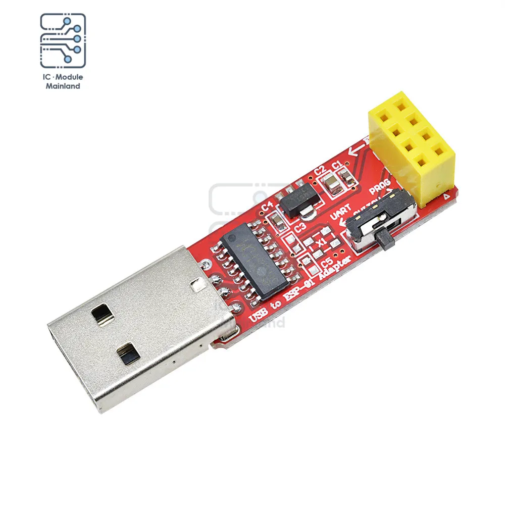 

ESP-01 ESP01S Беспроводной Wi-Fi модуль разработки платы постоянного тока 3,3 В CH340 USB в ESP8266 последовательный для Arduino программатор адаптер